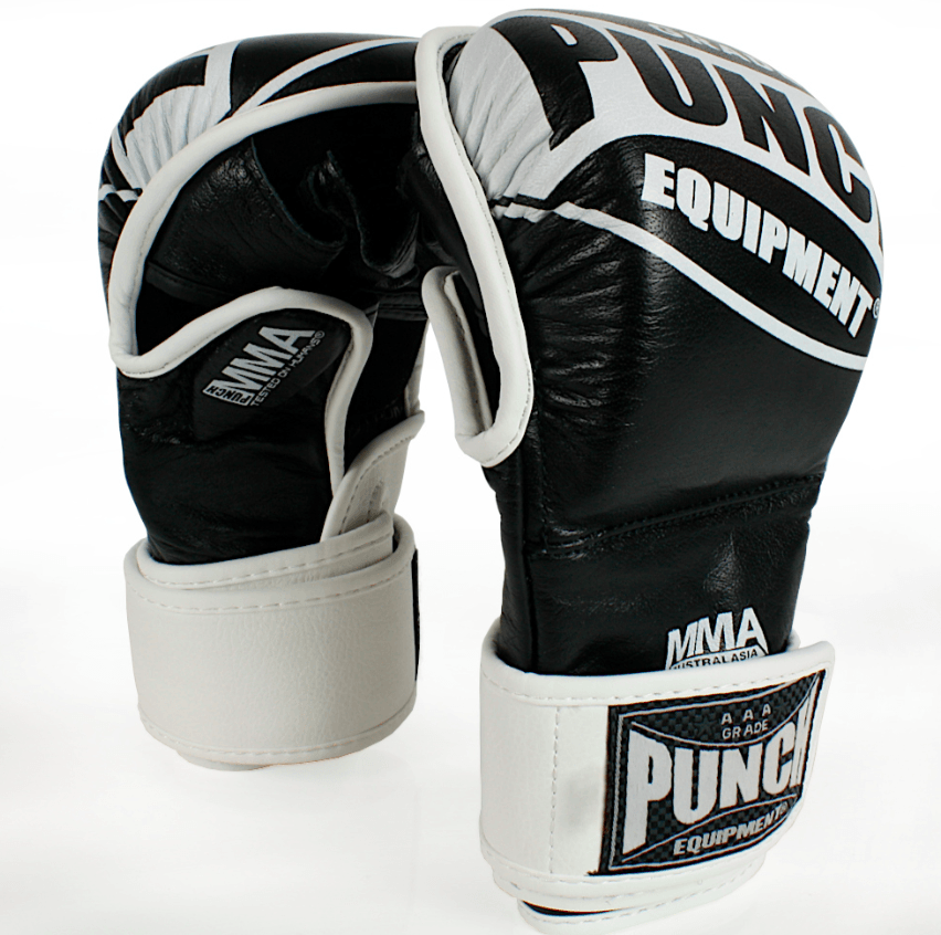 PUNCH Shooto Sparring MMA Gloves Black and White Fitbiz Buy
