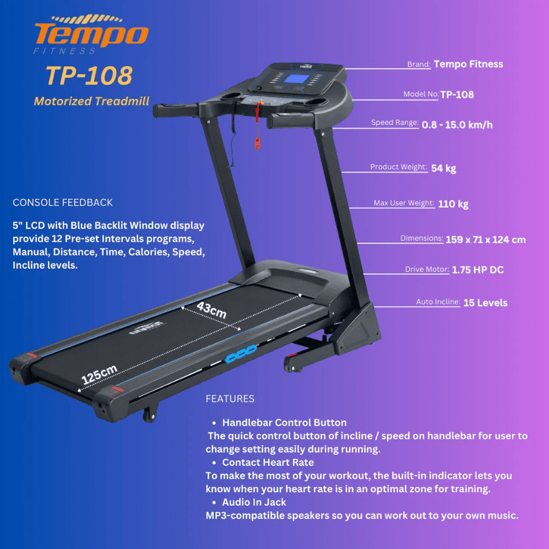 Tempo Treadmill TP108