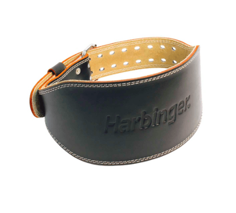 Harbinger 6-INCH Padded Leather Belt - Black