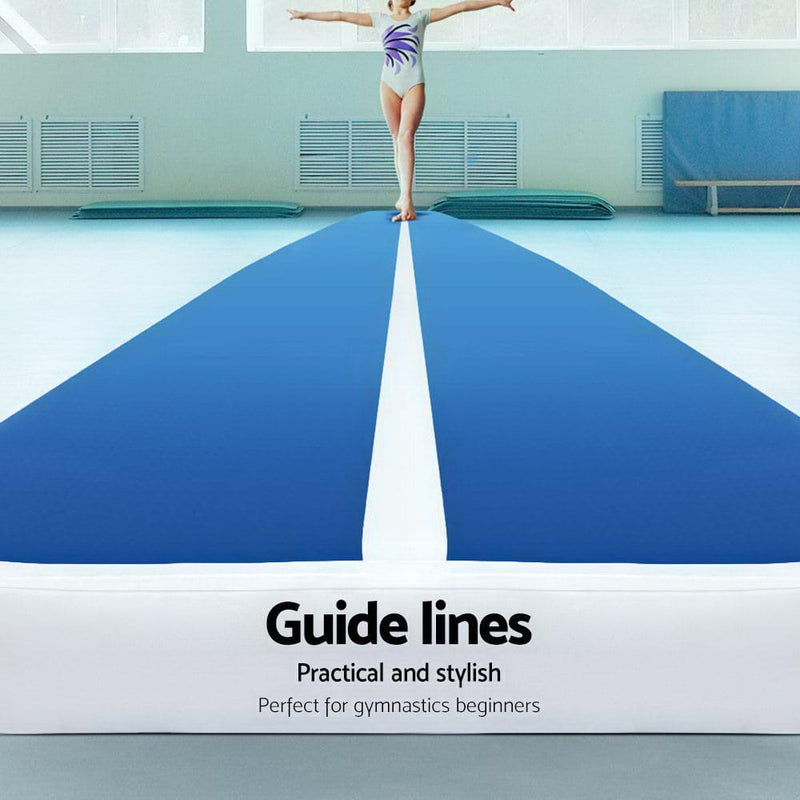 6m x 1m Inflatable Air Track Mat - Blue And White [ONLINE ONLY]