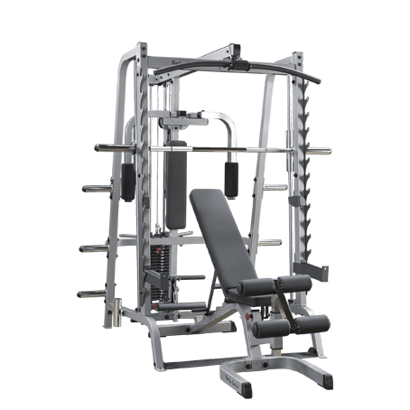 Body Solid Smith Machine Package with Lat Attachment Pec Dec