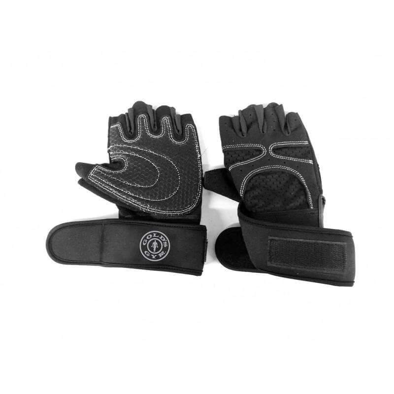 Gold's Gym Unisex Weightlifting Training Gloves with Wrist Straps, Black