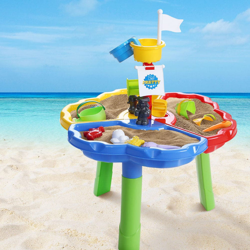 Keezi Kids Sandpit Pretend Play Set Outdoor Sand Water Table Beach Toy - ONLINE ONLY