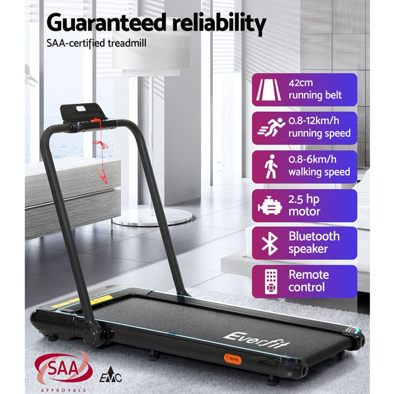 Everfit Treadmill Electric Walking Pad Under Desk Home Gym Fitness 420mm Remote - ONLINE ONLY