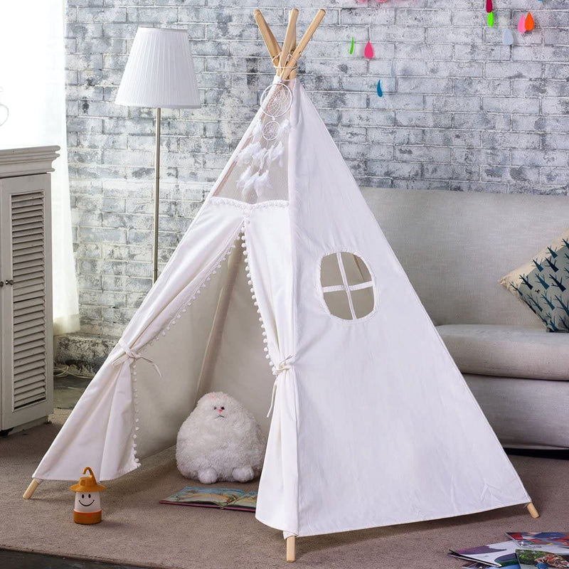 5 Poles Giant Kids Teepee Tent (Natural Canvas) - ONLINE ONLY