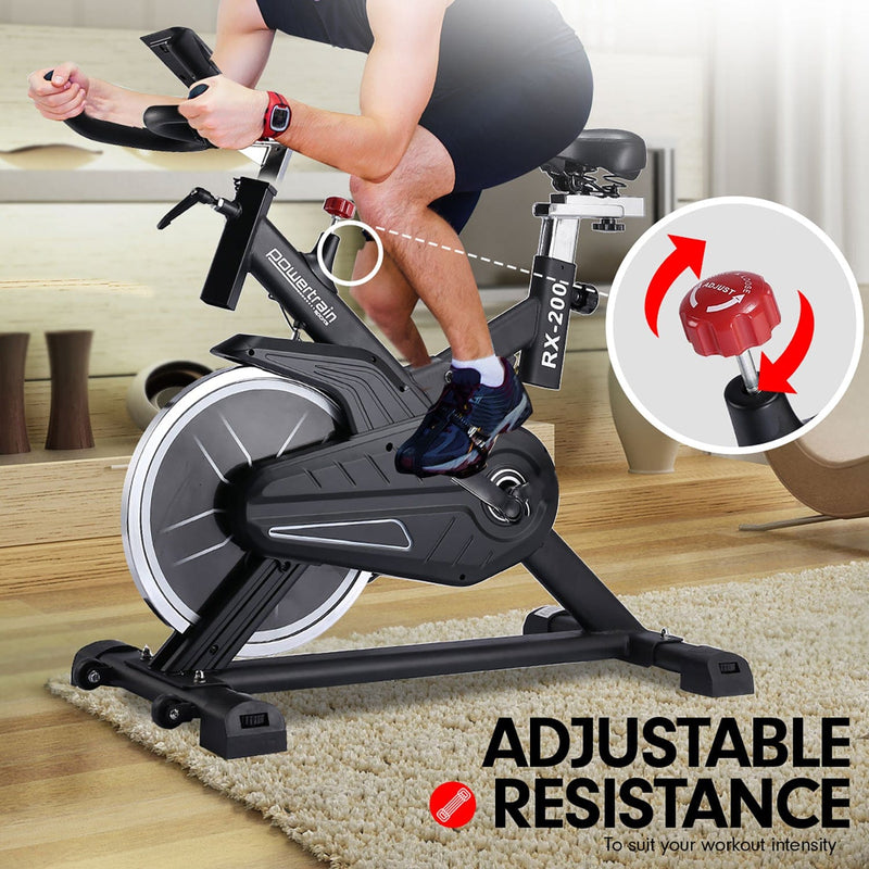 Powertrain RX-200 Exercise Spin Bike Cardio Cycling - Black (Online Only )