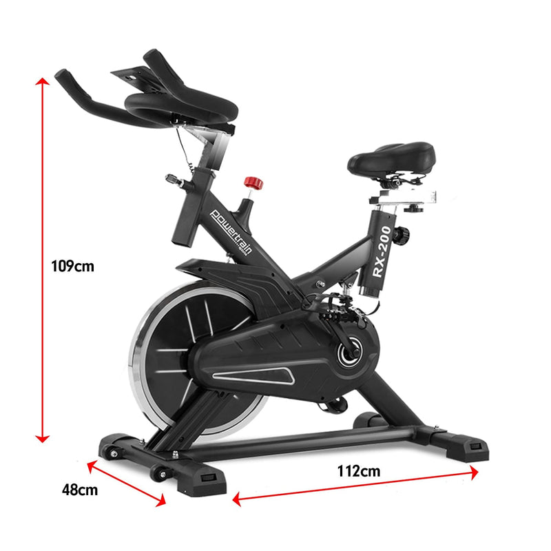 Powertrain RX-200 Exercise Spin Bike Cardio Cycling - Black (Online Only )