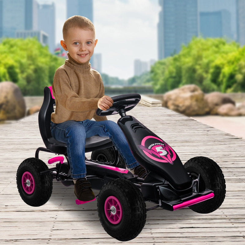 Kahuna G18 Kids Ride On Pedal Go Kart - Rose Pink - Online Only - Free Shipping!