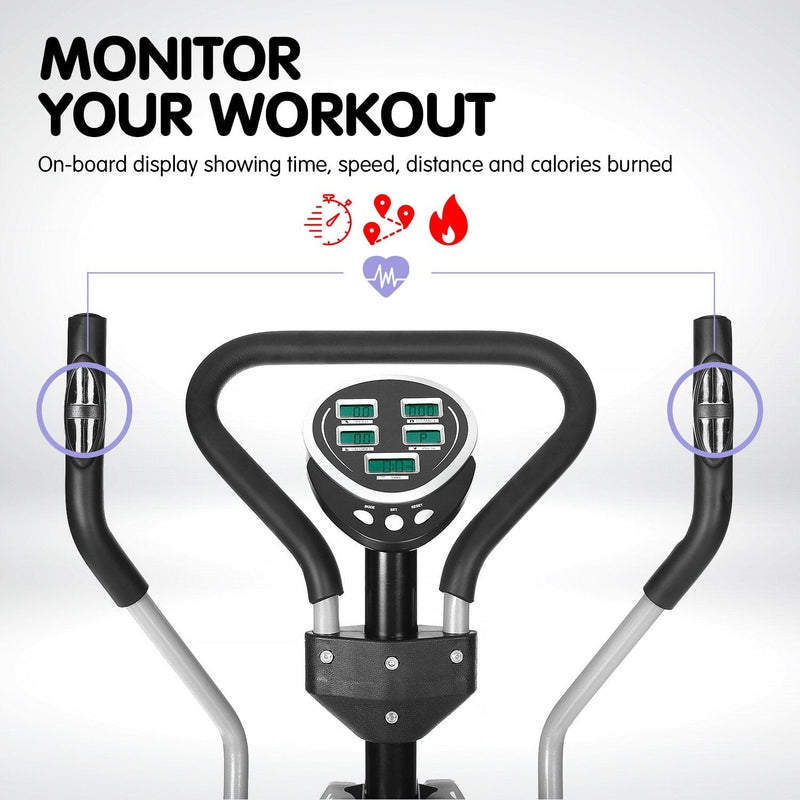 PTS 5-in-1 Elliptical Cross Trainer Bike with Dumbbell Sets - ONLINE ONLY - Free Shipping!