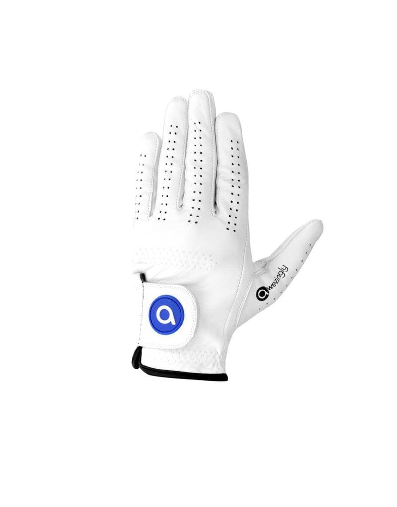Awezingly Premium Quality Cabretta Leather Golf Glove for Men - White (M/L) - ONLINE ONLY