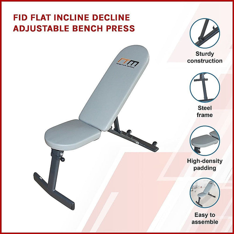 FID Flat Incline Decline Adjustable Bench Press [ONLINE ONLY]