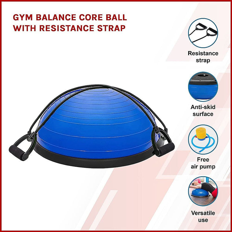 Gym Balance Core Ball with Resistance Strap [ONLINE ONLY]