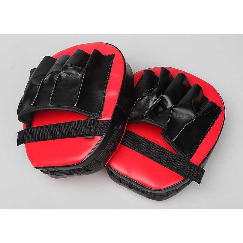 2 x Thai Boxing Punch Focus Gloves Kit Training Red & Black [ONLINE ONLY]