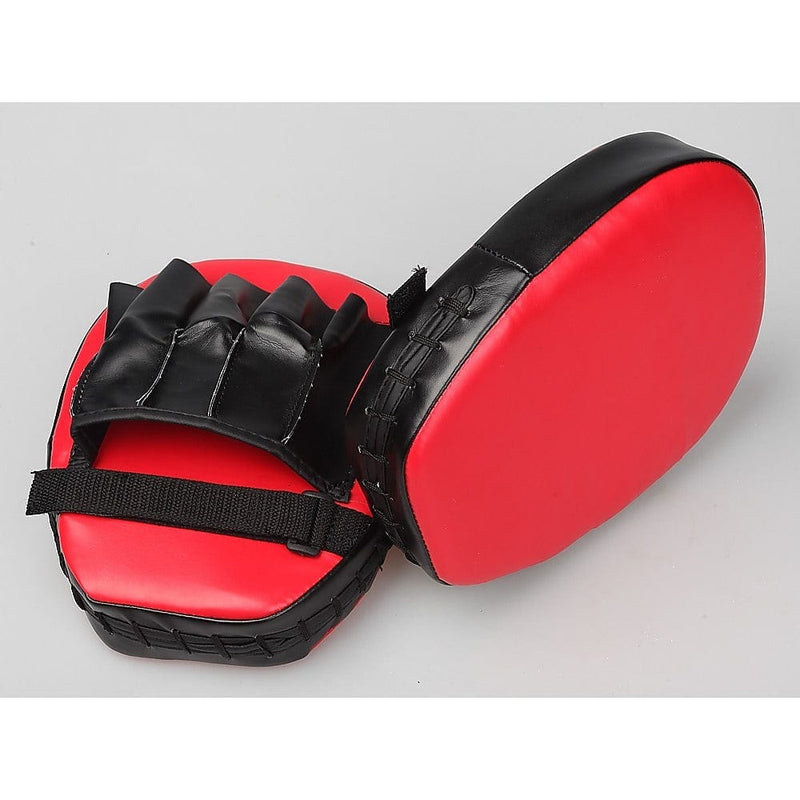 2 x Thai Boxing Punch Focus Gloves Kit Training Red & Black [ONLINE ONLY]