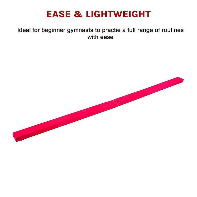 2.4m (8FT) Gymnastics Folding Balance Beam Pink [ONLINE ONLY]