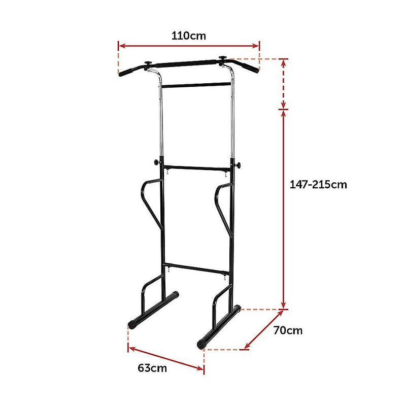Adjustable Power Tower Dip Bar Pull Up Stand Fitness Station [ONLINE ONLY]