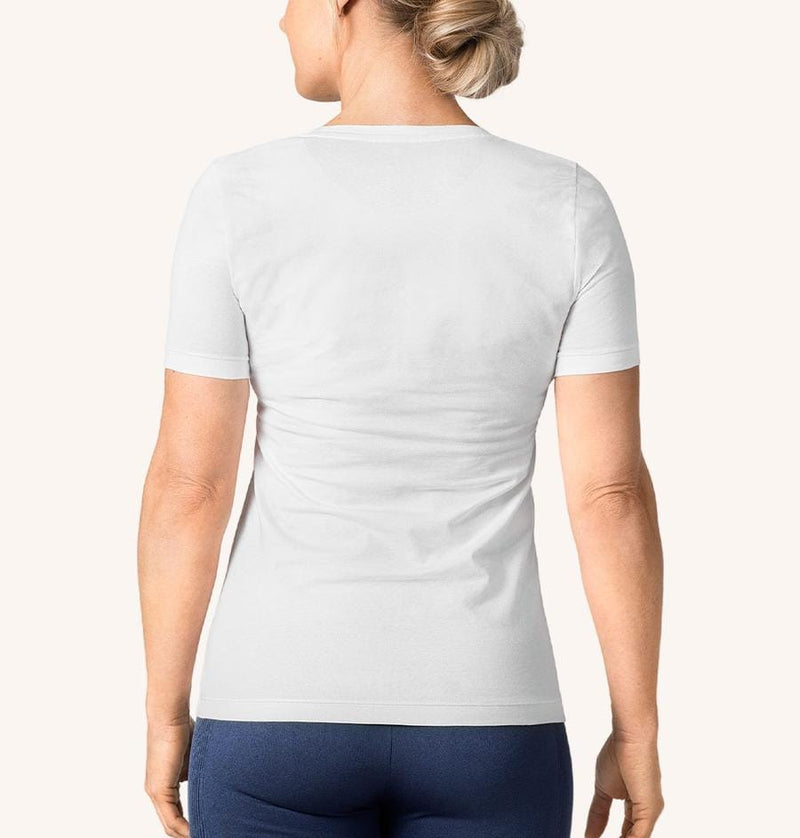 Swedish Posture Women's Posture Cotton T-Shirt Posture Corrector, Black or White