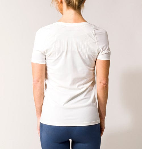 Swedish Posture Women's Posture Reminder T-Shirt Posture Corrector, Black or White