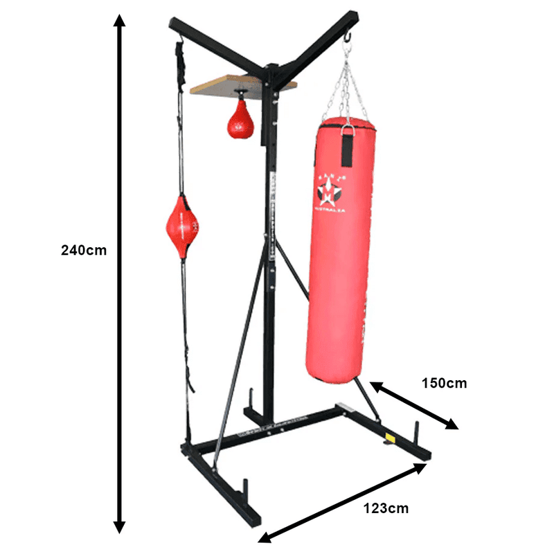 All-in-One Boxing Stand - 3 in 1 Stand - Punching Bag, Speed Ball, and Floor Ceiling Ball - AVAILABLE FOR IMMEDIATE DELIVERY