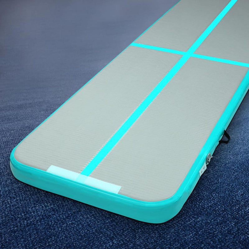 EFIT 3m x 1m Air Track Mat Gymnastic Tumbling Mint Green and Grey - ONLINE ONLY