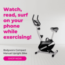 Bodyworx Compact Manual Upright Bike - AVAILABLE FOR IMMEDIATE DELIVERY