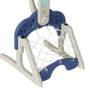 Keezi Kids Basketball Hoop Stand Adjustable 6-in-1 Sports Center Toys Set Blue - ONLINE ONLY