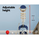 Keezi Kids Basketball Hoop Stand Adjustable 6-in-1 Sports Center Toys Set Blue - ONLINE ONLY