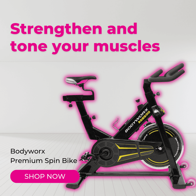 Bodyworx Premium Spin Bike NEWEST MODEL- Indoor Cycle - Black