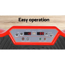 EFit Vibration Machine Platform Vibrator Resistance Rope Home Fitness Red- ONLINE ONLY