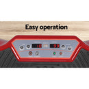 EFit Vibration Machine Platform Resistance Rope Home Fitness Dark Red- ONLINE ONLY