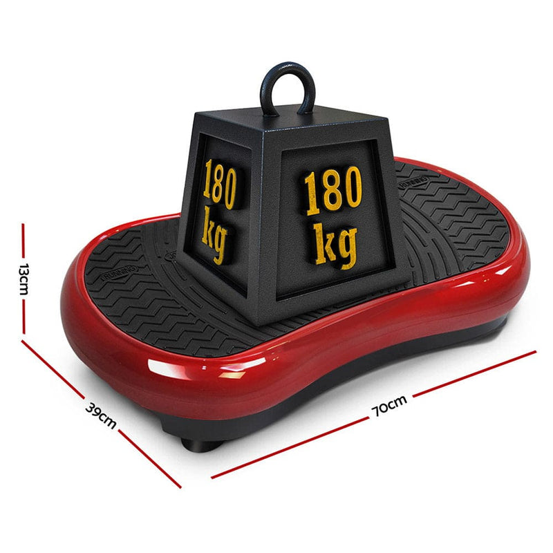 EFit Vibration Machine Platform Resistance Rope Home Fitness Dark Red- ONLINE ONLY