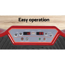 EFit Vibration Machine Platform Resistance Rope Home Fitness Dark Red- ONLINE ONLY
