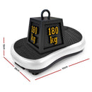 EFit Vibration Machine Platform Vibrator Resistance Rope Home Fitness White- ONLINE ONLY