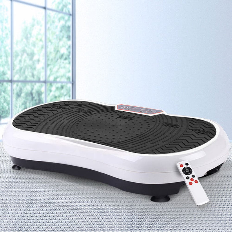 EFit Vibration Machine Platform Vibrator Resistance Rope Home Fitness White- ONLINE ONLY