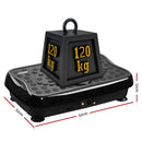 EFit Vibration Machine Platform Vibrator With Resistance Rope Home Gym Black- ONLINE ONLY