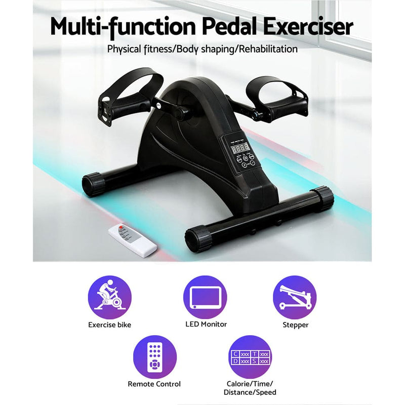 Everfit Pedal Exerciser Mini Exercise Bike Cross Trainer Under Desk Bike - ONLINE ONLY