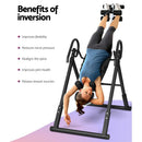 EFit Inversion Table Gravity Exercise Inverter Back Stretcher Home Gym Grey- ONLINE ONLY