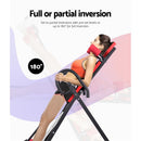 EFit Inversion Table Gravity Exercise Inverter Back Stretcher Home Gym Red- ONLINE ONLY