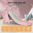 Keezi Kids Slide Swing Set Basketball Hoop Outdoor Playground Toys 170cm Pink - ONLINE ONLY