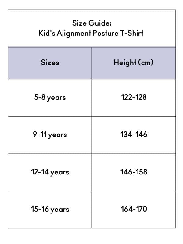 Swedish Posture Unisex Kid's Alignment Posture T-Shirt Posture Corrector For Kids - Black or White