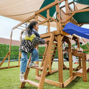 Walton Play Centre & Swing Set (Blue Slide)