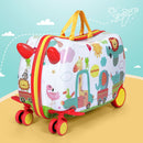 WL 17" Kids Ride On Luggage Children Suitcase Trolley Travel Zoo - ONLINE ONLY