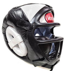 Leather Head Guard with ABX Plastic Removable Grill