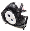 Leather Head Guard with ABX Plastic Removable Grill