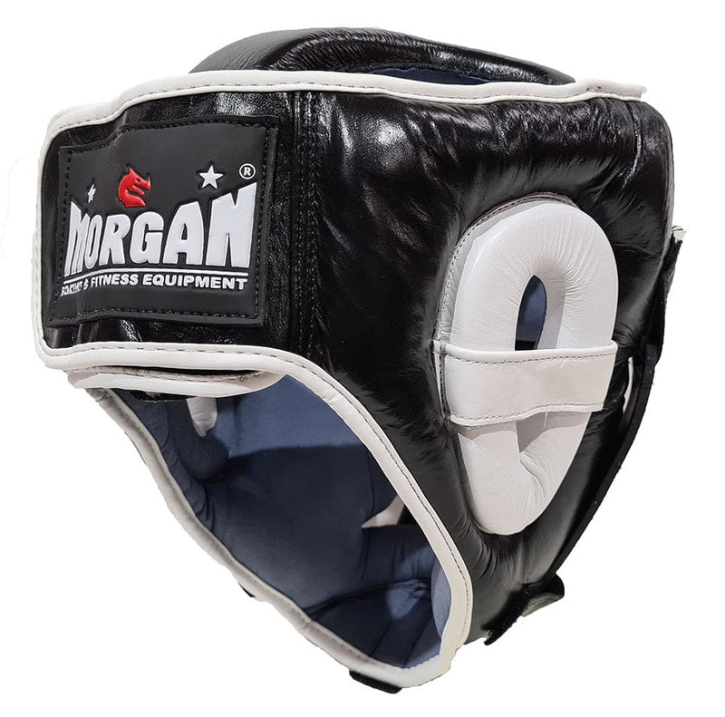 Leather Head Guard with ABX Plastic Removable Grill