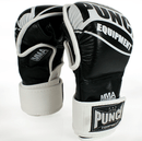 PUNCH Shooto Sparring MMA Gloves, Black and White