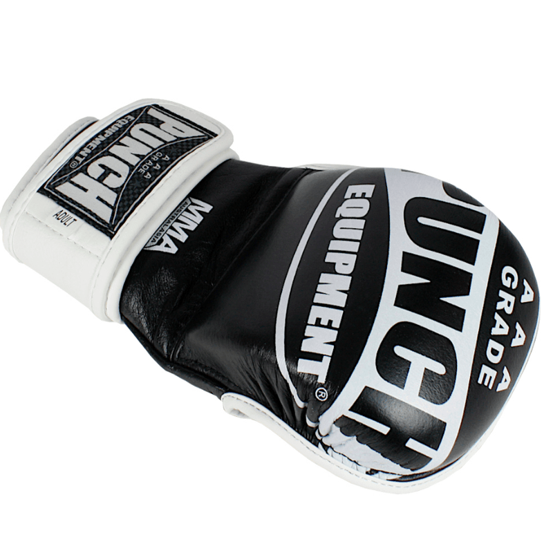 PUNCH Shooto Sparring MMA Gloves, Black and White