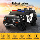 Electric Ride On Car Rigo Kids Patrol Police Ride On Cars Horn Music Remote Black - ONLINE ONLY