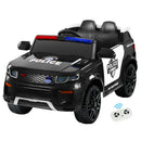 Electric Ride On Car Rigo Kids Patrol Police Ride On Cars Horn Music Remote Black - ONLINE ONLY
