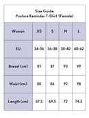 Swedish Posture - Reminder Posture T-Shirt for Women - Posture Corrector, Black or White